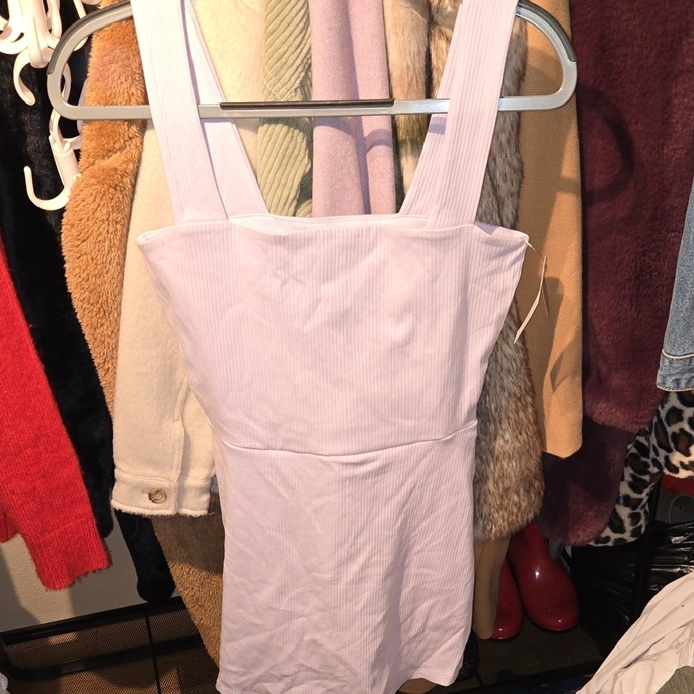VS PINK Lilac Ribbed Sleeveless Dress